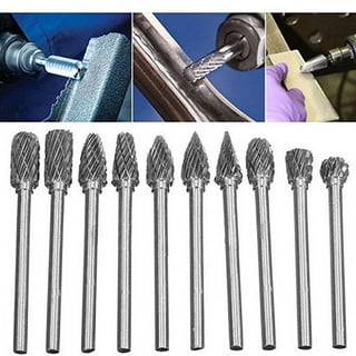 Carbide Burr Set Compatible with Dremel 1/8 Shank 20PC Die Grinder Rotary  Tool Rasp Bits Wood Carving Accessories Attachments Cutting Burrs Metal  Grinding Engraving Porting Double Cut 