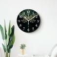 thumbnail image 4 of 12 Inch Wall Clock Battery Operated Silent Clock Decorative for Office, Kitchen, Outdoor, Living Room，Green Dragonfly with Jewels Cute, 4 of 4