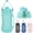 Upgraded Snow Cyan, variant on KY Collapsible Water Bottle oz Foldable Water Bottle for Travel Sports Bottles with Triple Leak Proof Lightweight (Blue)