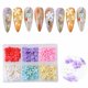 thumbnail image 2 of Adornos para uñas con flores 3D de 6 piezas - Strass/perlas, diseños en blanco/rosa/azul cereza, para uñas acrílicas/de gel, material de manicura DIY, regalo para amantes de las uñas, 2 of 8