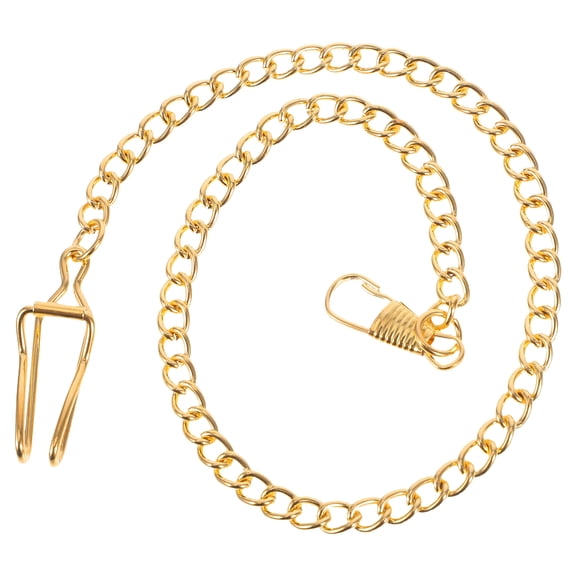 Worgeous  Silver Plated Watch Chain Lanyard for Keys Gold Student Golden