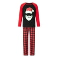 thumbnail image 4 of Christmas Family Matching Pajamas Set Glow in Dark Santa Print Tops+Plaid Pants Xmas Holiday Pjs Sleepwear Loungwear, 4 of 7