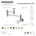 thumbnail image 7 of Kingston Brass KS3106RKX Webb Wall Mount Pot Filler Faucet with Knurled Handle, Polished Nickel, 7 of 7