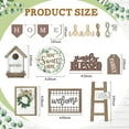 thumbnail image 3 of Juego de decoración con bandejas escalonadas FairySandy Summer Farmhouse x11 de madera, 3 of 6