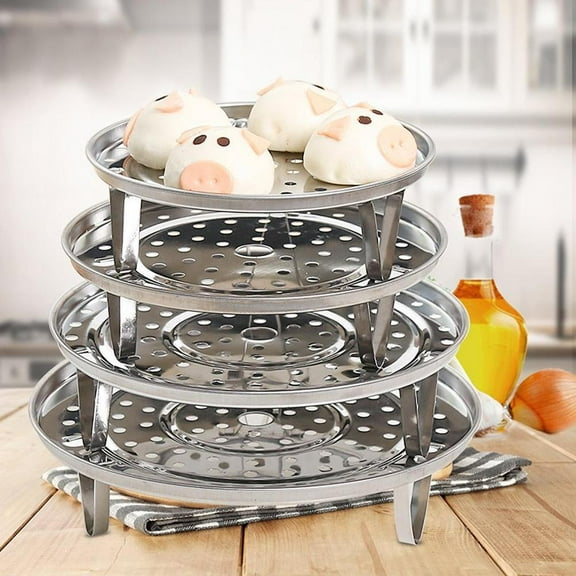 QHUDLV 5 Sizes Steel Steamer Rack Insert Stock Pot Steaming Stand Tray Tools Cookware Tool Z8K1 Round Stainless Steamer,Instant Small Accessories Cooker Crock Racks Steamer,Steamer Steel Steamer,inst