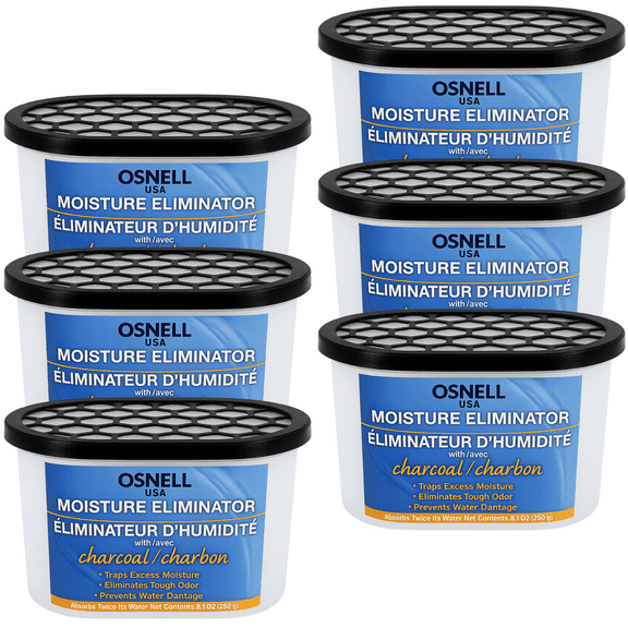 Moisture & Odor Eliminator - Absorber With Charcoal Prevents Water Damage 6 Pack, Boxed Moisture Absorber