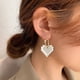 thumbnail image 5 of Ganfancp Señoras Moda Perla Diamante Corazón Pendientes Regalo Ornamento Ofertas de La Semana 1 Par de Pendientes, 5 of 7