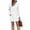White, variant on Hxshgdsn Women's Sweatshirt Dress With Pockets, Hooded Pullover Tunic Dress, Solid Color Casual Comfortable Outfit(White/XL)