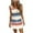 Blue, variant on AOOCHASLIY Clarance Dresses for Women 2022Women Casual V-Neck Sleeveless Bandage Stripe Printing Loose Vest Sling Dress