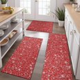 thumbnail image 2 of Red Christmas Gift and Snowflake Pattern Kitchen Rugs Sets Of 3,Kitchen Runner Rugs Non Skid Washable,Decorative Kitchen Floor Mats for Kitchen,Sink,Laundry,17"x30"+ 17"x47" + 17"x59", 2 of 6