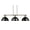 Black, variant on Golden Duncan 3 Light Linear Pendant, Aged Brass, Seafoam Shades - 3602-3LPAB-SF
