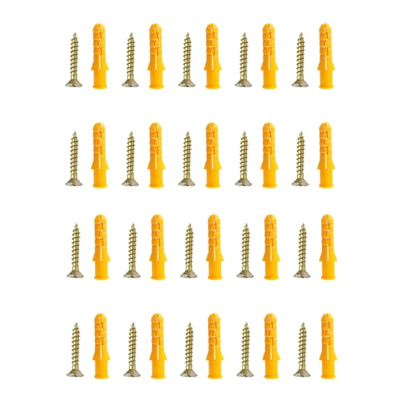 20/40pcs Anchors and Screws Plastic Expansion Pipe Tube Wall Plugs Plastic Wall Anchors Easy to Install