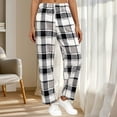 thumbnail image 2 of Bovxnpu Women Pajama Pants, Plus Size Pajama Pants Sleep Pants Lounge Pants Stylish Print Flannel Thickened Warm Loose Home Sleep Trousers Loungewear Sleepwear, 2 of 8