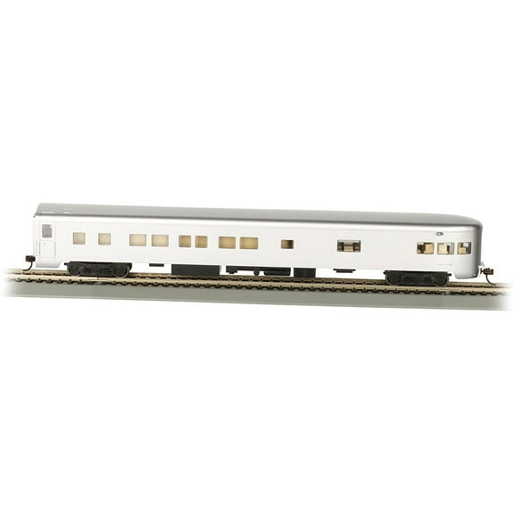 Bachmann Trains HO Scale Aluminum Observation Car with Lighted Interior