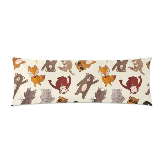 YUSDECOR Cartoon Animal Body Pillowcase Pillow Protector Cushion Cover 20x60 inch