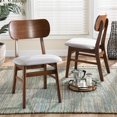 thumbnail image 2 of Bowery Hill Grey and Brown Finished Wood 2-Piece Dining Chair Set, 2 of 8