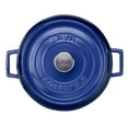 thumbnail image 4 of LAVA 3.7 Quart Enameled Cast Iron Braiser: Multipurpose Stylish Round Dutch Oven Pot with Enameled Black Interior and Trendy Lid (Blue), 4 of 5