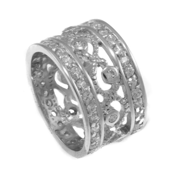 GIFTS INFINITY CZ Iced Antique Craftsmen Ladies Ring RL195 (8)