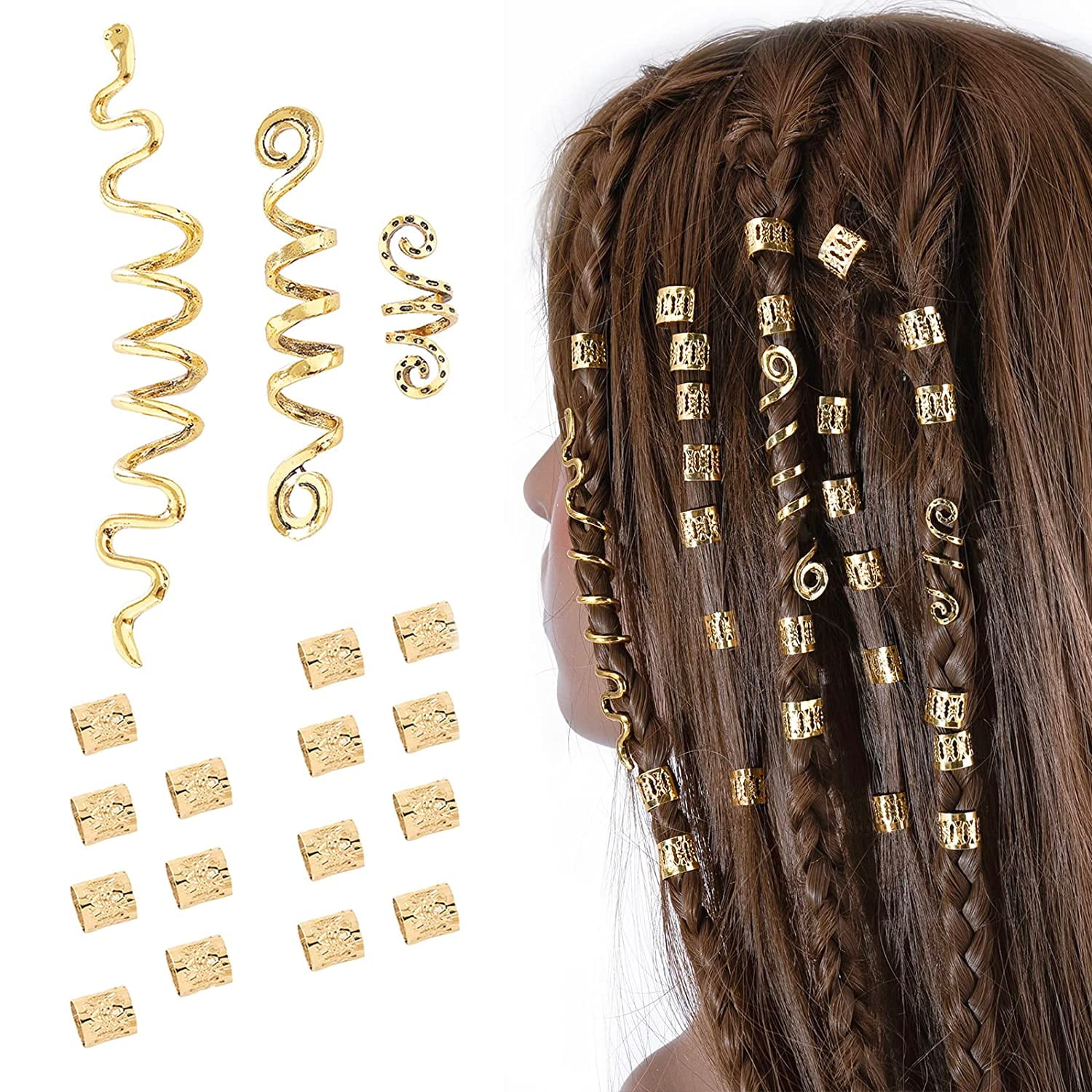 18Pcs Hair Accessories Loc Hair Jewelry for Women Braids