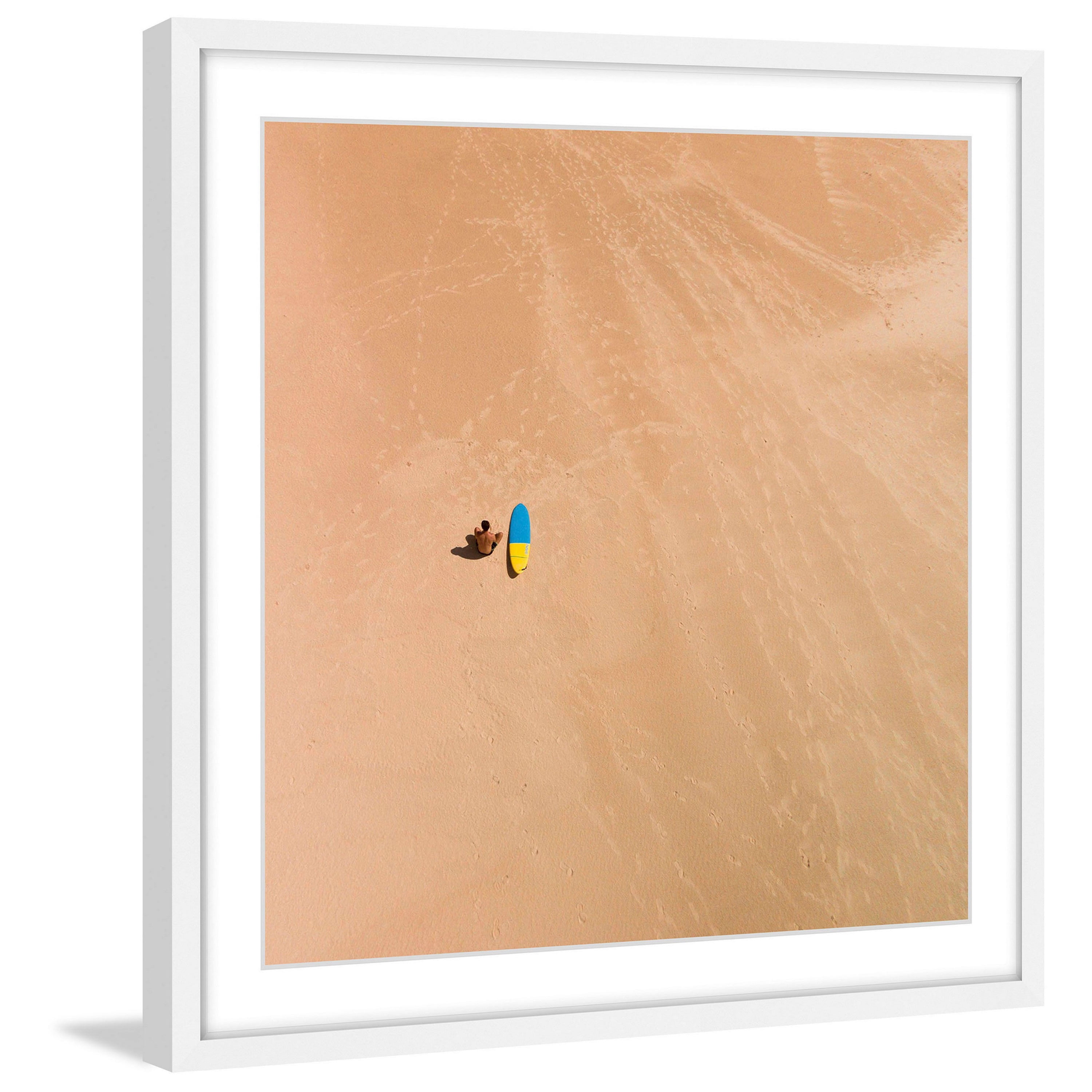 Marmont Hill "Lone Surfer" by Karolis Janulis Framed Painting Print
