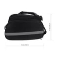 thumbnail image 2 of CIMAXIC Bike Rear Rack Pouch Storage Bag Black Oxford Cloth Large Capacity Design 1Pcs, 2 of 8