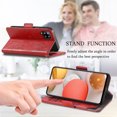 thumbnail image 4 of Case for Samsung Galaxy A42 5G Cover Leather Wallet Folio Case Book Design Flip Magnetic Closure - Red, 4 of 5