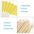 thumbnail image 4 of 100 Pcs Flag Toothpicks Cake Toppers Cheese Markers Party Decor Colored Yellow, 4 of 8