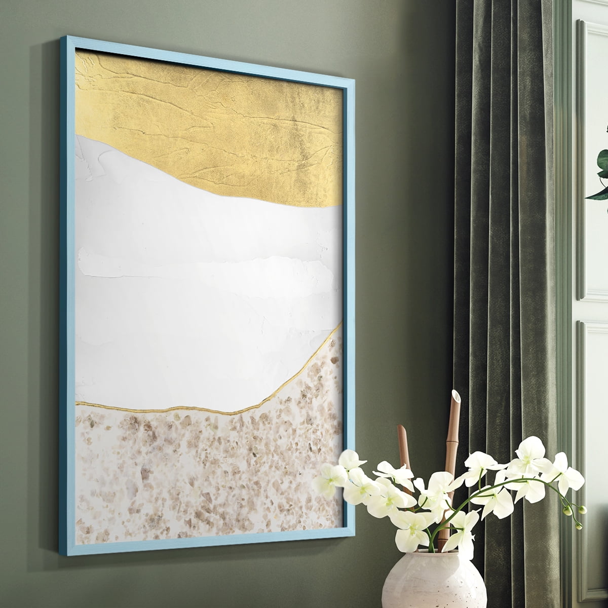 Whitestone II Framed Print in Blue Solid Wood 8 x 10 Framed Print
