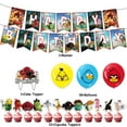 thumbnail image 2 of 32 Pcs For Angry Birds Cartoon-Themed Birthday Decorations and Party Favors Set – Includes Banner, Cake Topper, 12 Cupcake Toppers, and 18 Balloons for Celebration Events, 2 of 5