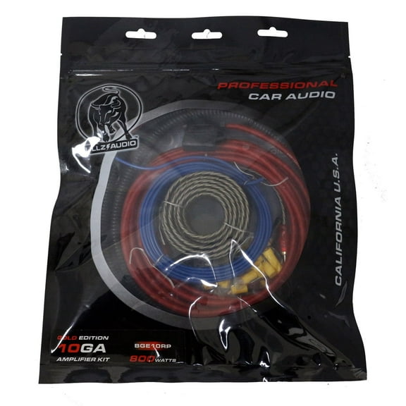 Bullz Audio BGE10RP 10 Gauge 800 Watt Amplifier Wiring Kit for Car Electronics Installation