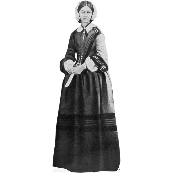 Florence Nightingale (BW) Mini Cardboard Cutout Standee