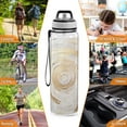 thumbnail image 7 of Circle Marble Sports Water Bottle Portable Travel Mug 32oz BPA Free Leak Proof Straw Transparent Tritan for Gym Yoga Cycling Camping, 7 of 7