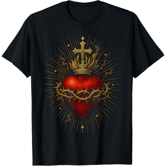 Sacred Heart of Jesus Catholic Christian Church Faith T-Shirt tee