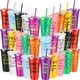 thumbnail image 1 of Uiifan 30 Vasos Motivacionales de Plástico Coloridos de 710 ml, 1 of 7