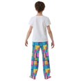 thumbnail image 5 of FORMRS Kids Pajama Pants with Pockets Size 9-10Y Boys Lounge Sleep Bottoms, Colorful Geometric Pattern, 5 of 8