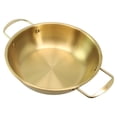 thumbnail image 2 of 1pc Seafood Pot Stainless Steel Pan Double Ear Thickened Hot Korean Style Kimchi Silver/Gold Pot Kitchen Cookware, 2 of 12