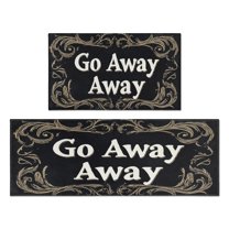 Halloween Kitchen Rug Set Of 2 Absobent Kitchen Mats for Floor,Happy Halloween Spooky Trick or Treat Kitchen Rugs and Mats for Bathroom,Room Cook (47x17 30x17 Inches)