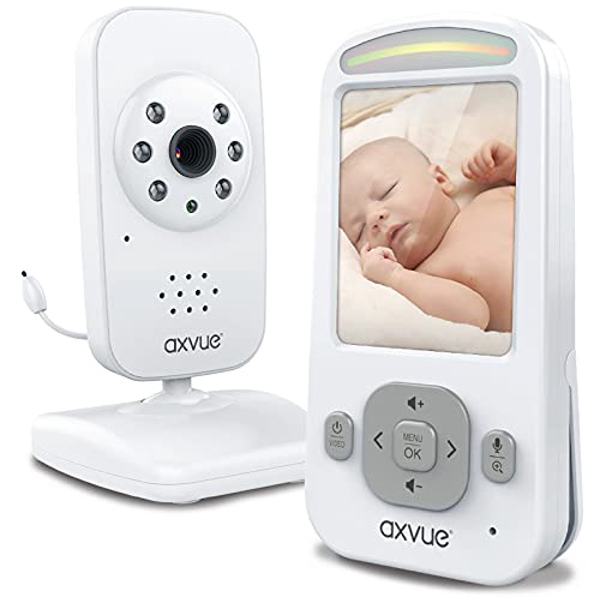 AXVUE Video Baby Monitor with Night Vision Camera and Slim-Designed Screen, Model E600