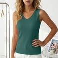thumbnail image 7 of BRGZLK Tank Top For Women V Neck Ribbed Wide Shoulder Sleeveless Casual Breathable Comfortable Active Summer Daily Wear Layering, 7 of 7
