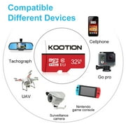 KOOTION 32 GB TF Card Class 10 Micro SD Card U1 MicroSD Card Memory Card for Security Camera Phone Table without Adapter