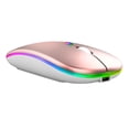 thumbnail image 1 of Ratón óptico inalámbrico USB 2.4GHz 1600dpi Ratones ergonómicos silenciosos (Oro rosa), 1 of 9