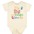 thumbnail image 3 of Inktastic My Gigi and Grandpa Love Me Boys or Girls Baby Bodysuit, 3 of 5