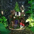 thumbnail image 2 of JoyMoreHome Fairy Garden House 鈥?Fairy House for Outside 鈥搘ith Door That Opens 鈥?Sturdy Fairy Garden Building 鈥?Lovely Miniature Garden Accessories Supplies, 2 of 5