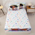 thumbnail image 4 of Metsweet Princess Floral Unicorn Zipper Twin Comforter Sets with Fitted Sheet and 2 Pillowcases, Dreamy Rainbow Flowers Zipper Bedding Set,4-Piece, 4 of 6