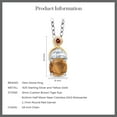 thumbnail image 4 of Gem Stone King 925 Silver and 10K Yellow Gold Pendant with Chain Tiger Eye Moissanite (1.35 Cttw), 4 of 4