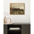 thumbnail image 6 of Drsoum Vintage Village Landscape Wall Art 11x14in Natural Framed Rustic Retro Countryside Scenery Prints Farmhouse Classic Decorations for Living Room Home Office, 6 of 6