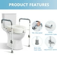 WeHwupe Raised Toilet Seat with Handles for Elderly - Toilet Seat ...