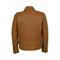 thumbnail image 2 of Brown Leather Moto Jacket Mens Brown Leather Jacket Leather Motorcycle Jacket Tan Biker Jacket Mens Leather Riding Jacket Tan Jacket For Men size S, 2 of 4