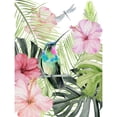 thumbnail image 3 of Parker, Jennifer Paxton 19x24 Black Modern Framed Museum Art Print Titled - Hibiscus and Hummingbird II, 3 of 5