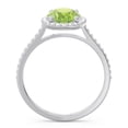 thumbnail image 4 of 2.15 Ct Oval Shape Peridot Gemstone & Natural Diamond Wonderful Engagement Ring for Fiancee Solid 14K White Gold Size 6.5 by Diamond-Capitals, 4 of 7